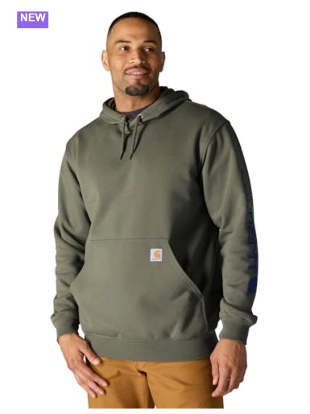 Loose Fit Hooded Sweatshirt Pullover Ribbed Long Sleeve Casual Workwear